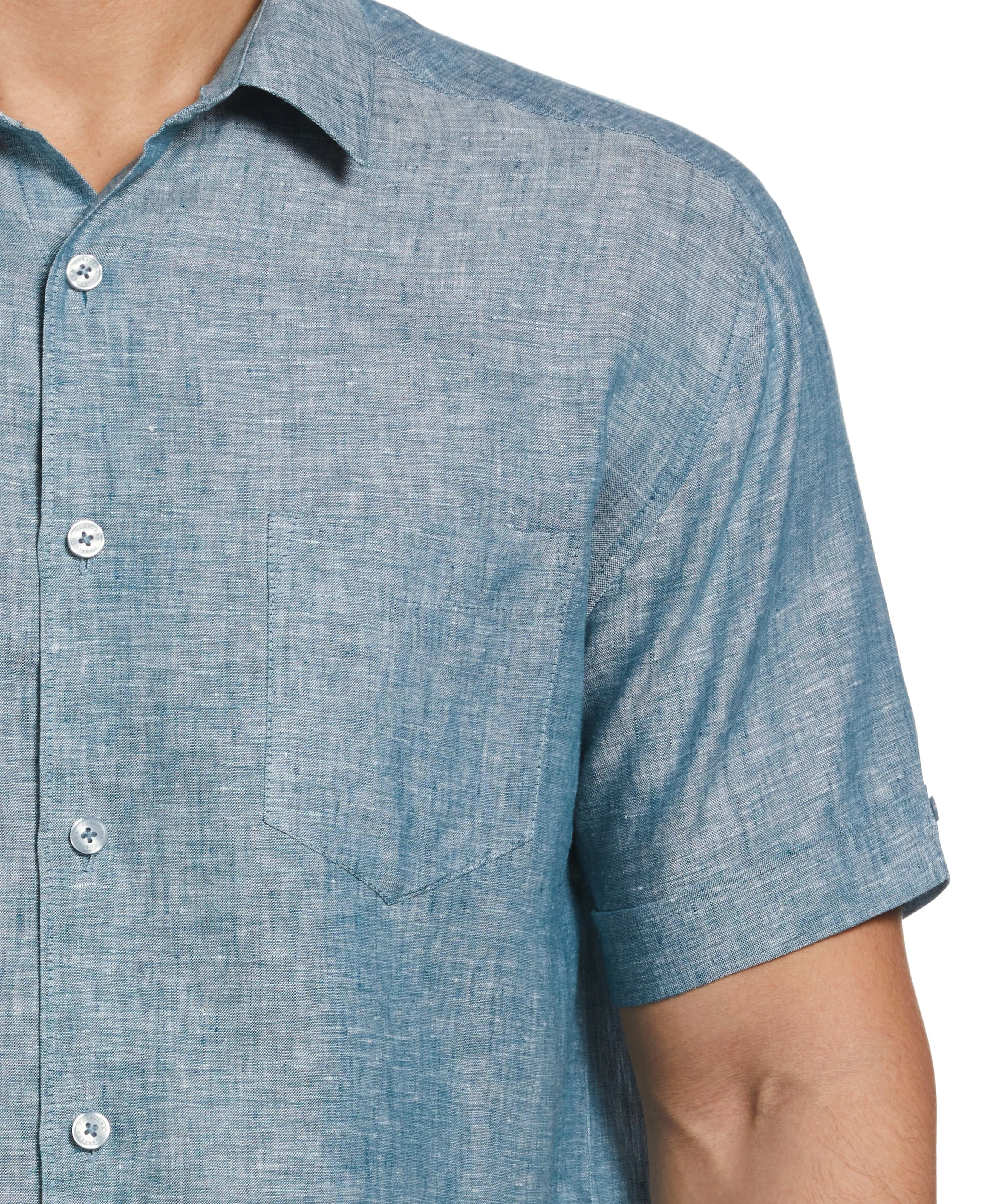 Classic Two-Tone Linen Shirt