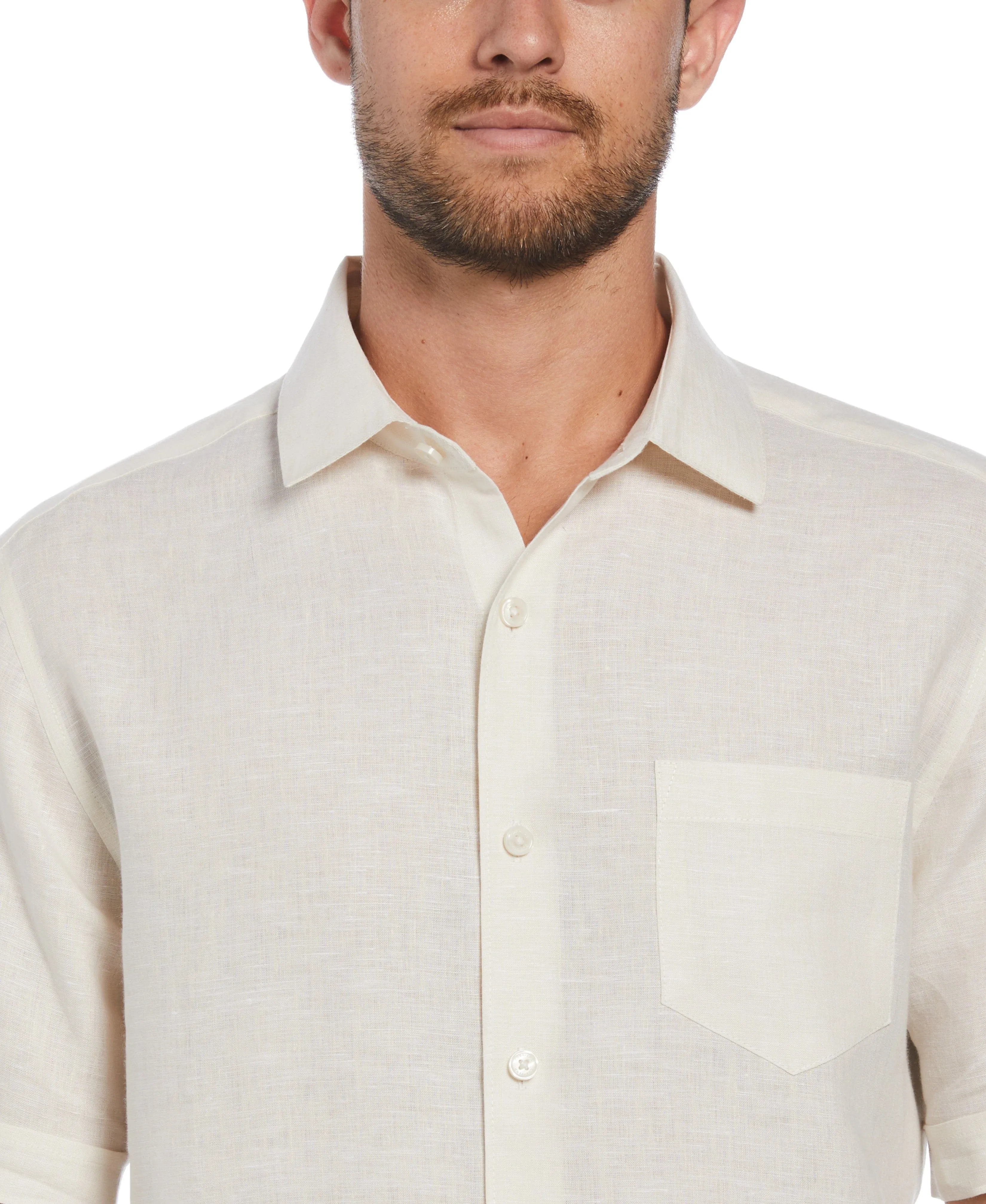 Classic Two-Tone Linen Shirt