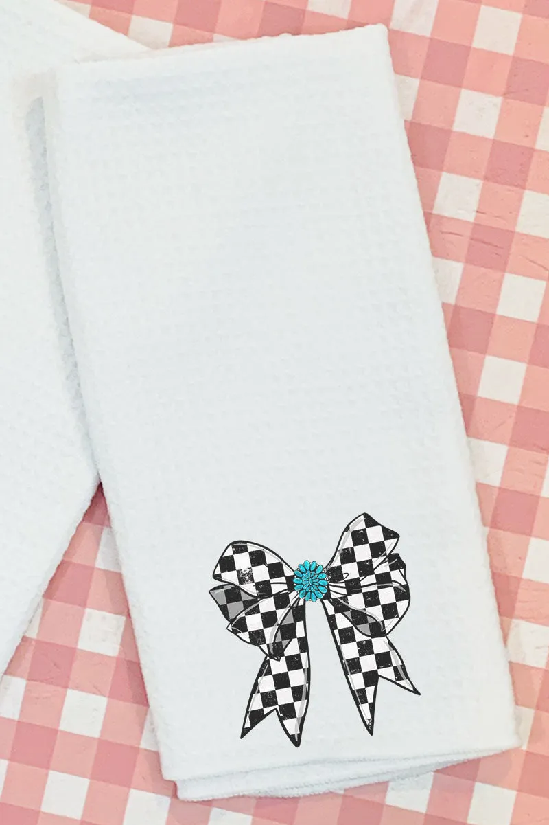 Concho Coquette Waffle Kitchen Towel
