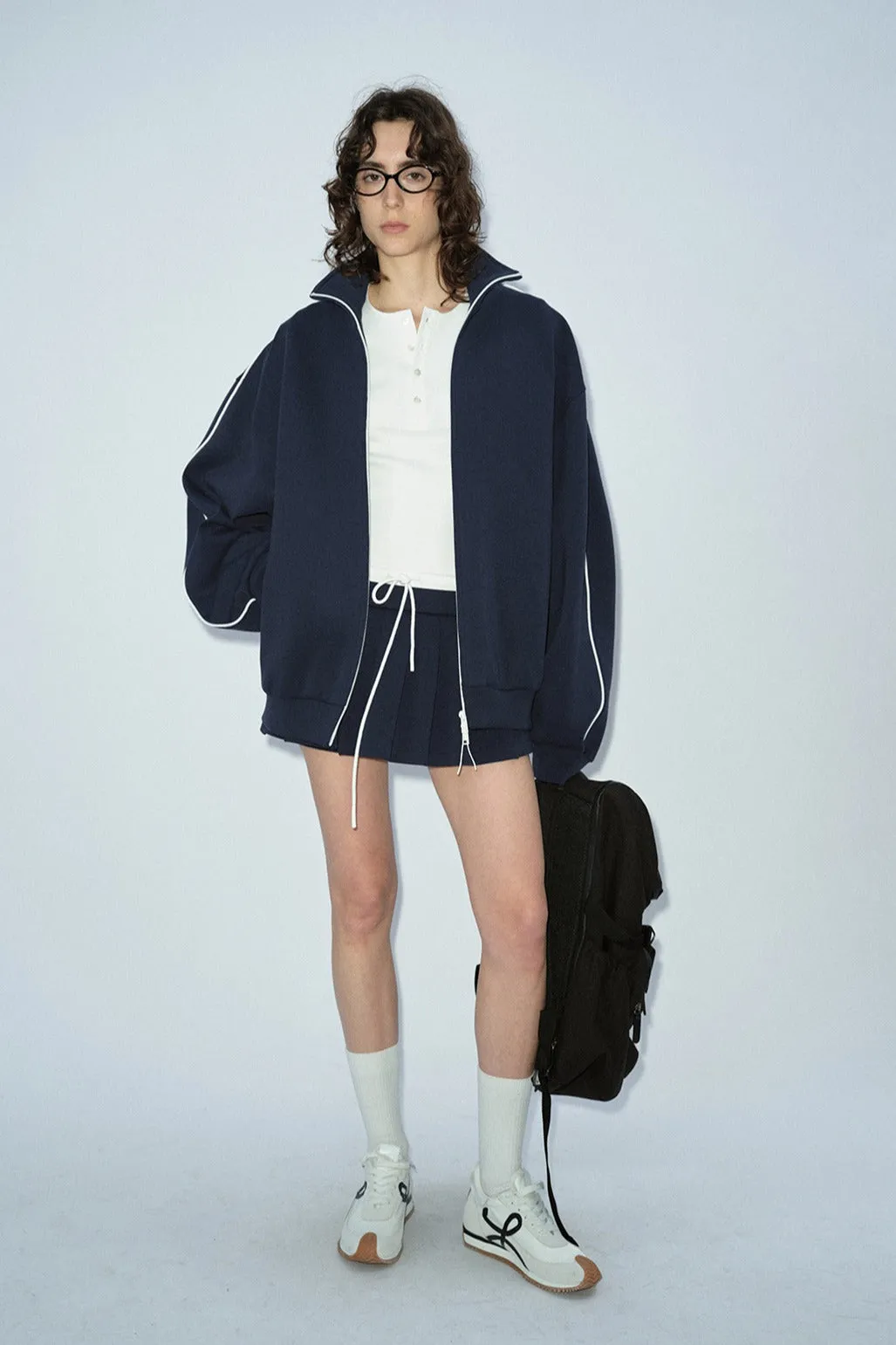 Cotton blend pleated chic short skirt pants | 2 color