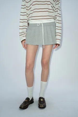 Cotton blend pleated chic short skirt pants | 2 color