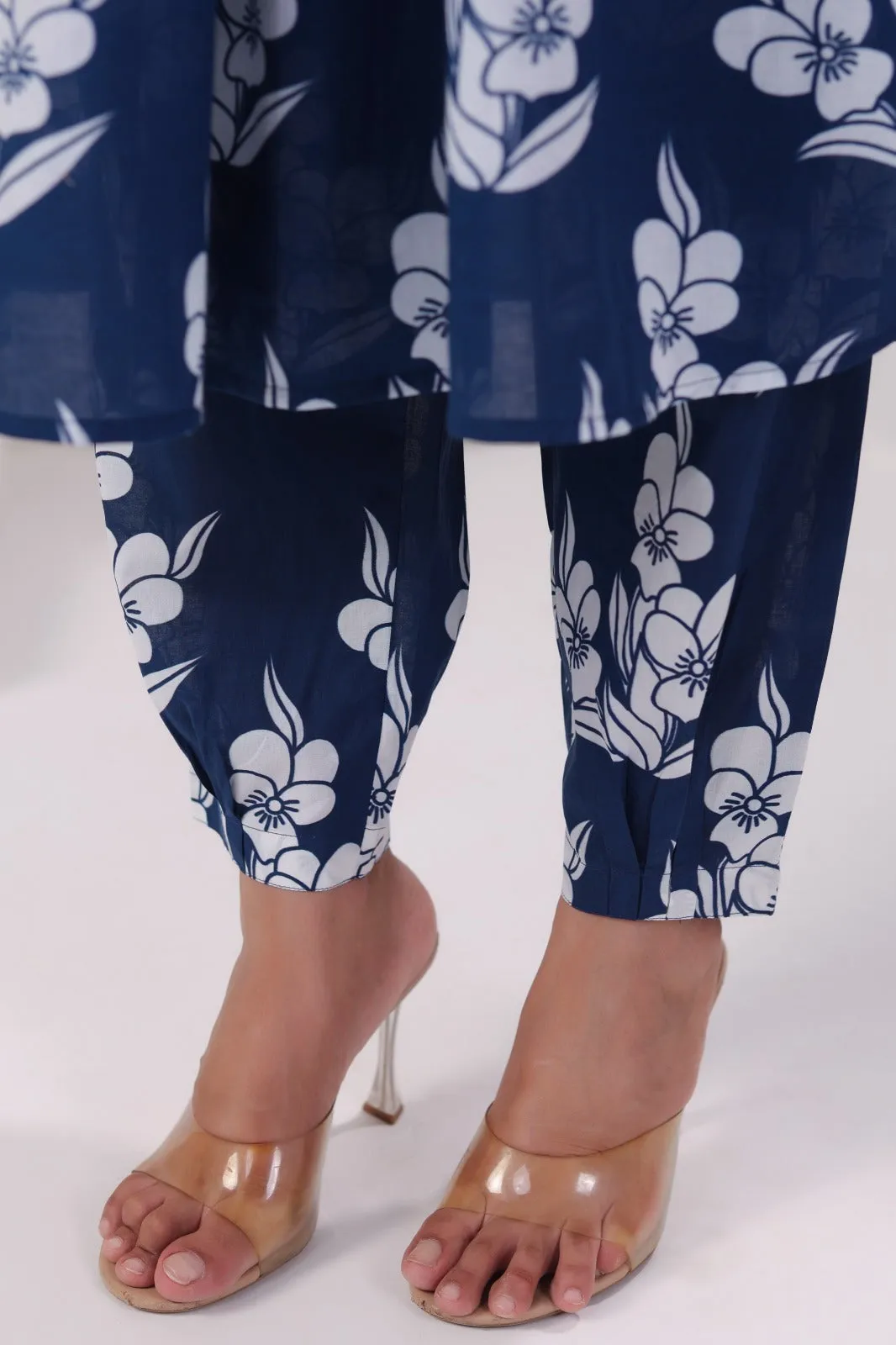 Cotton Pintucked Kurta Pant Set