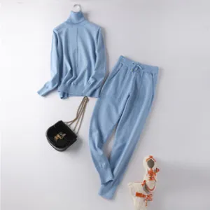 Cozy Luxury Feel Knit Co-ord Sets - BABY BLUE