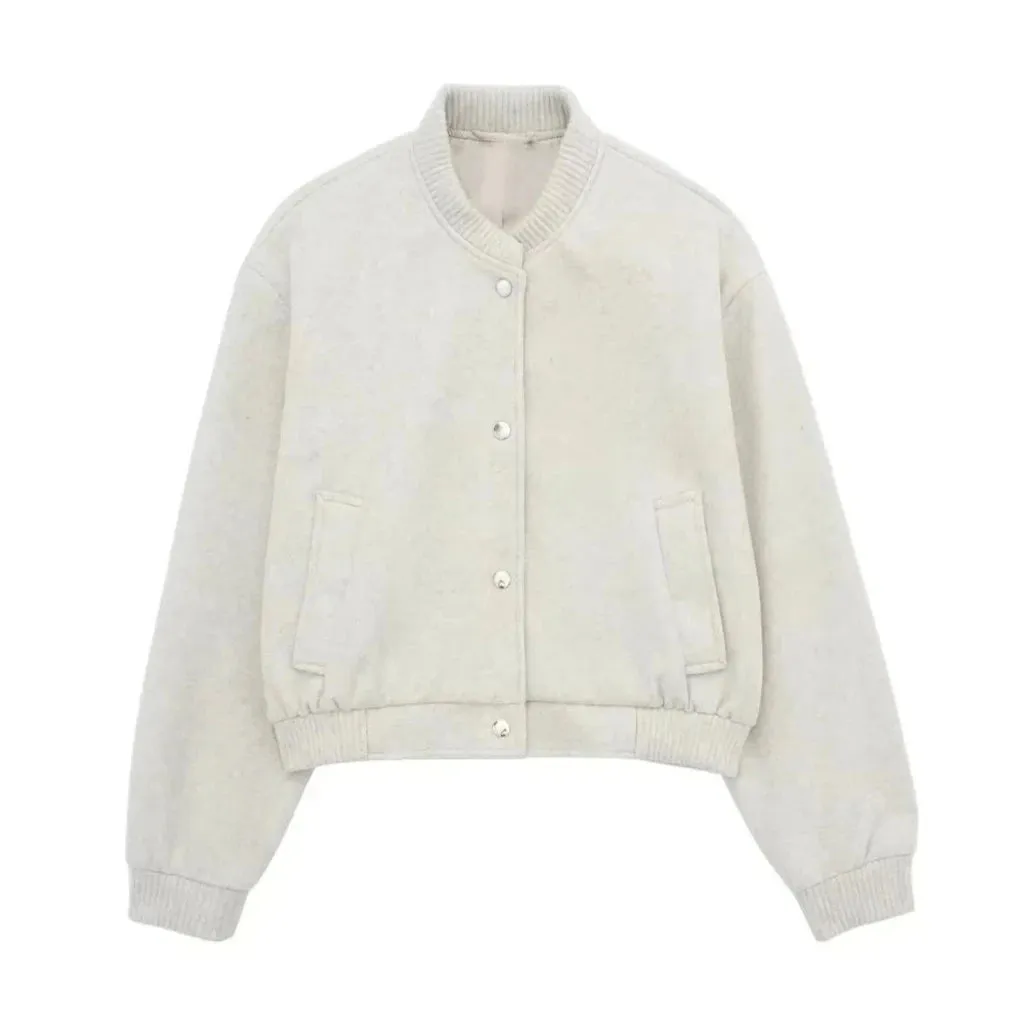 Cropped Bomber Jacket