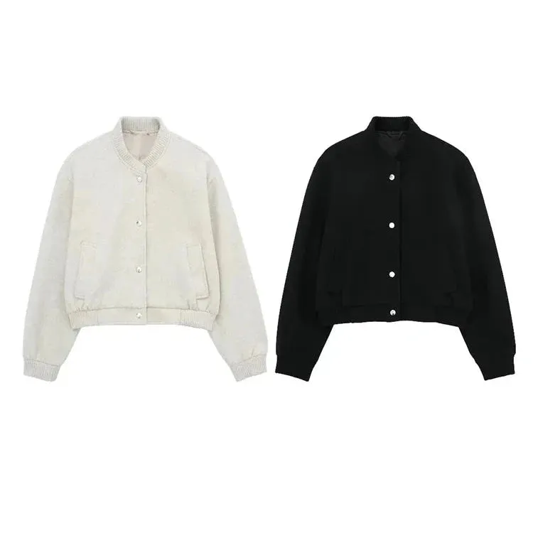 Cropped Bomber Jacket