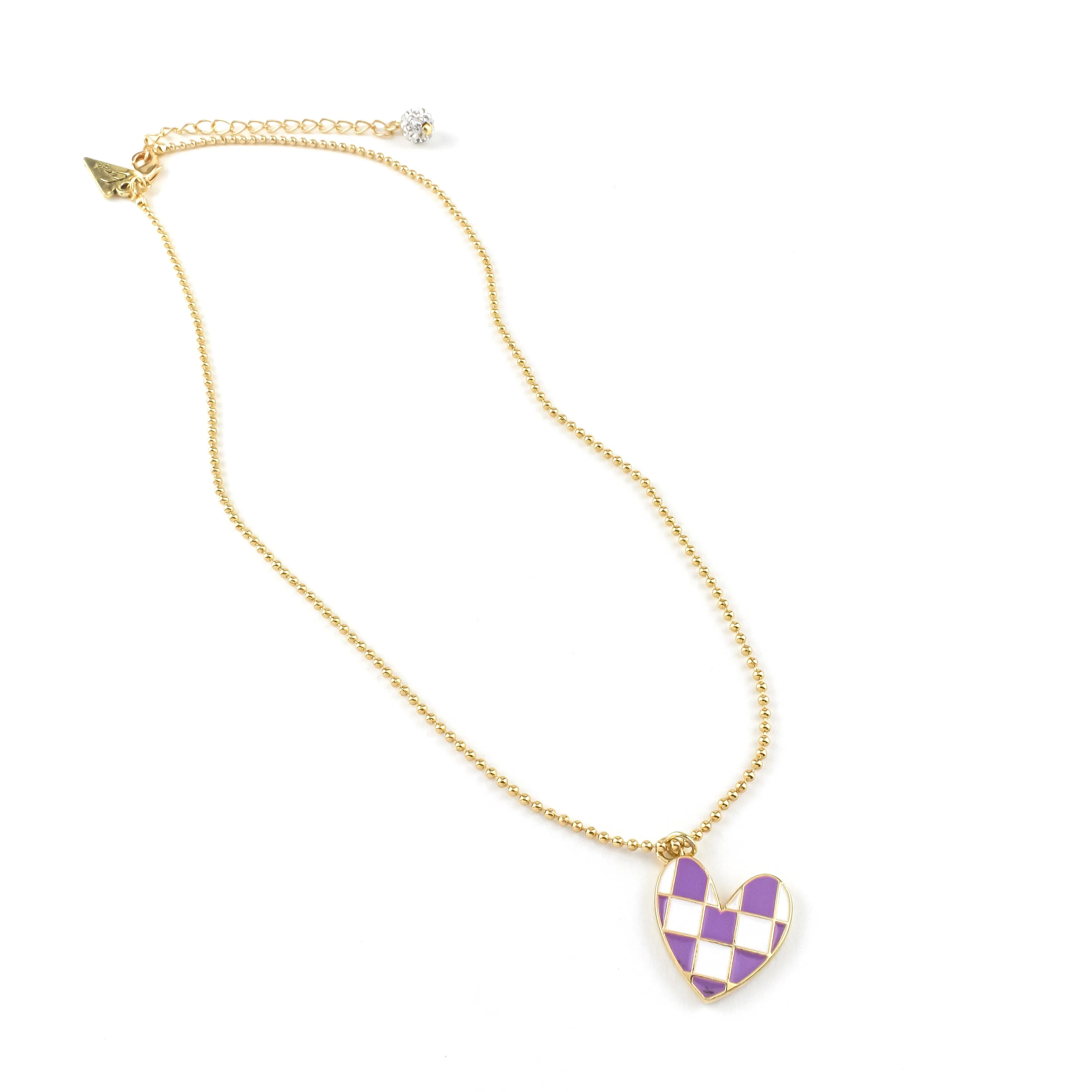 Daniel Checkered Heart Necklace