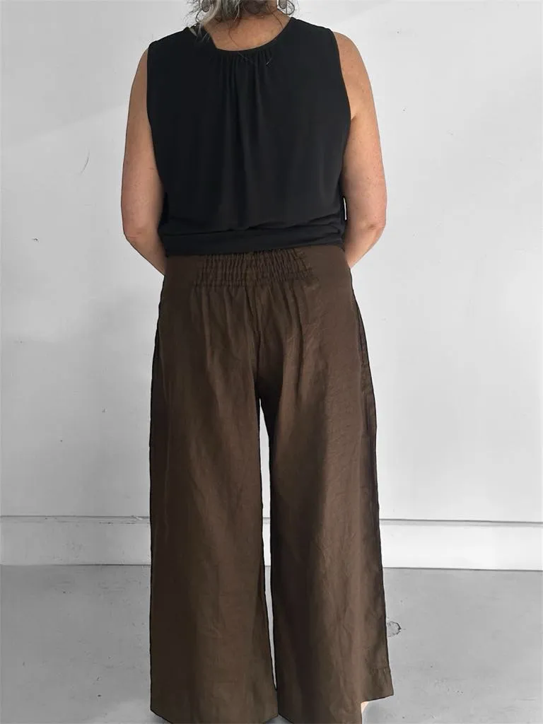 Danube Wide Leg Trousers in Cocoa