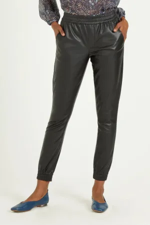 Dear John Jacey High Rise Faux Leather Jogger Pants