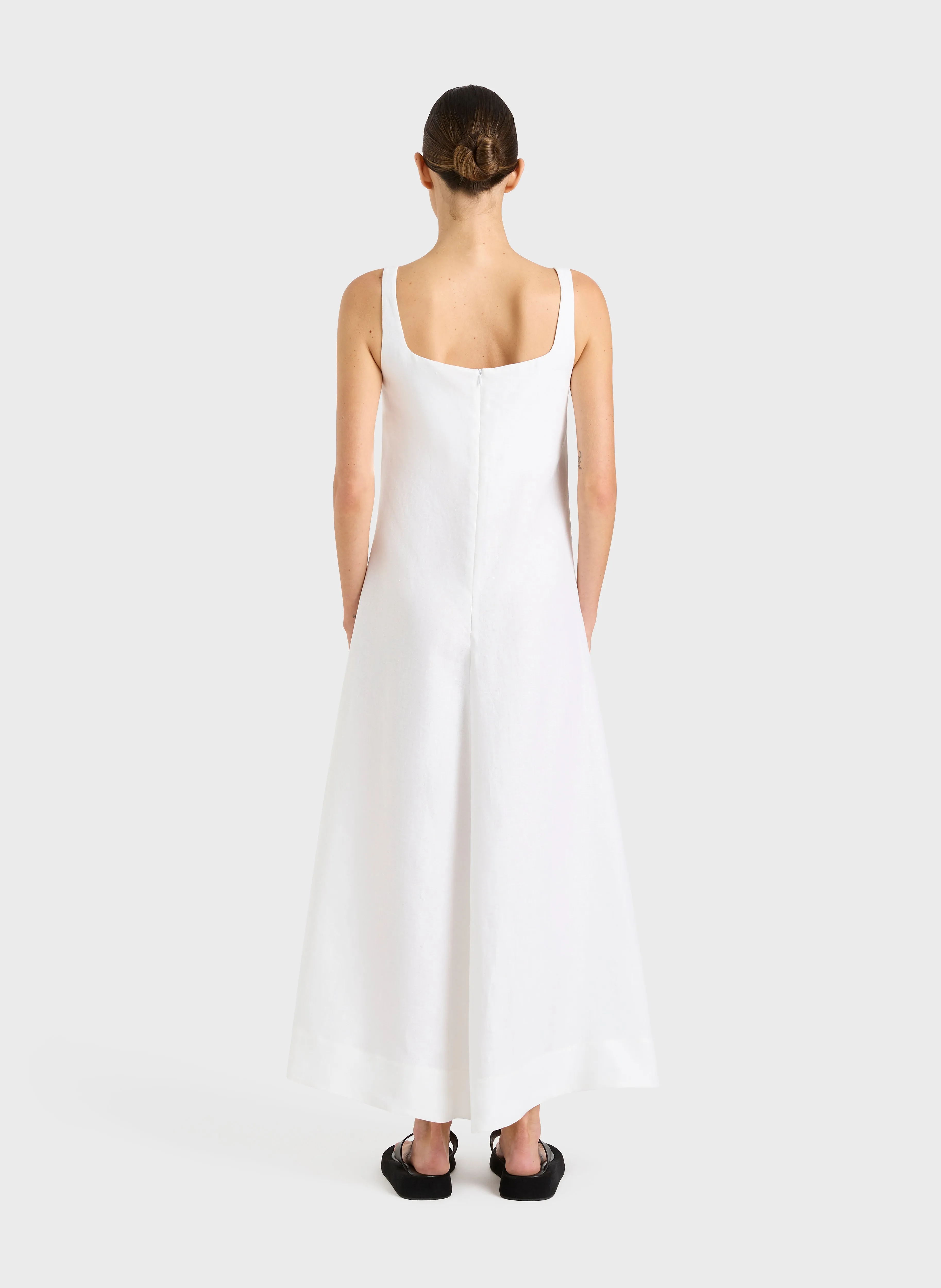 Delphi Flared Maxi Dress - White