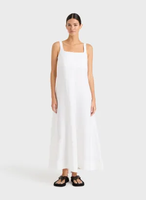 Delphi Flared Maxi Dress - White
