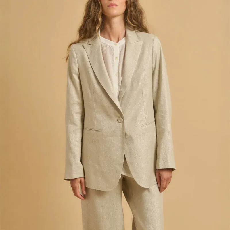 DIEGA Vepo Jacket in Metallic Ecru