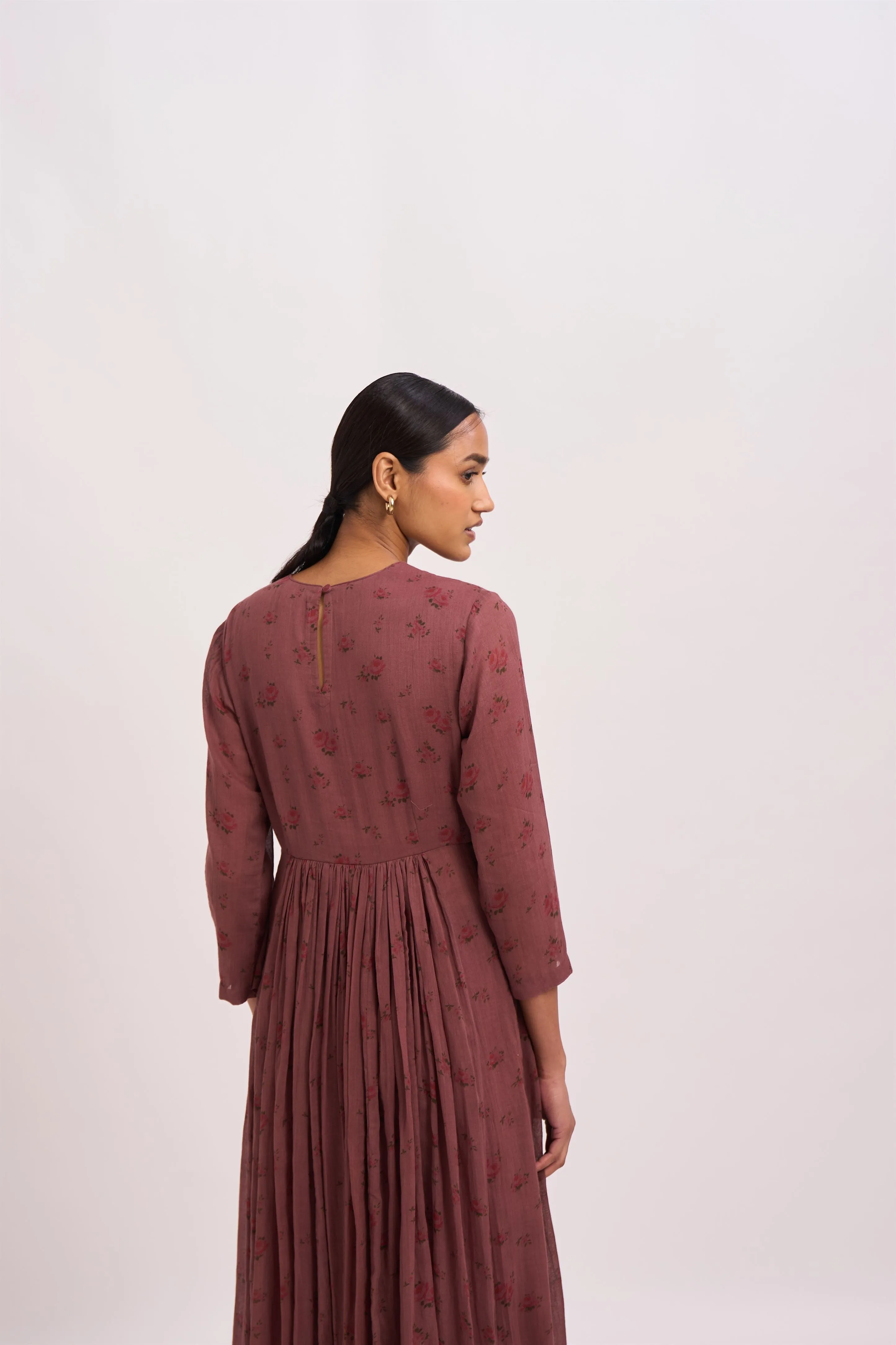 Dot   I   Revati Shamal printed kurta Set  Cotton Fabric is used in Batwa  Rose wood  SS24-PR-101