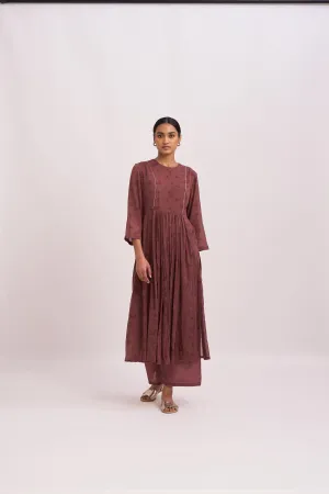 Dot   I   Revati Shamal printed kurta Set  Cotton Fabric is used in Batwa  Rose wood  SS24-PR-101