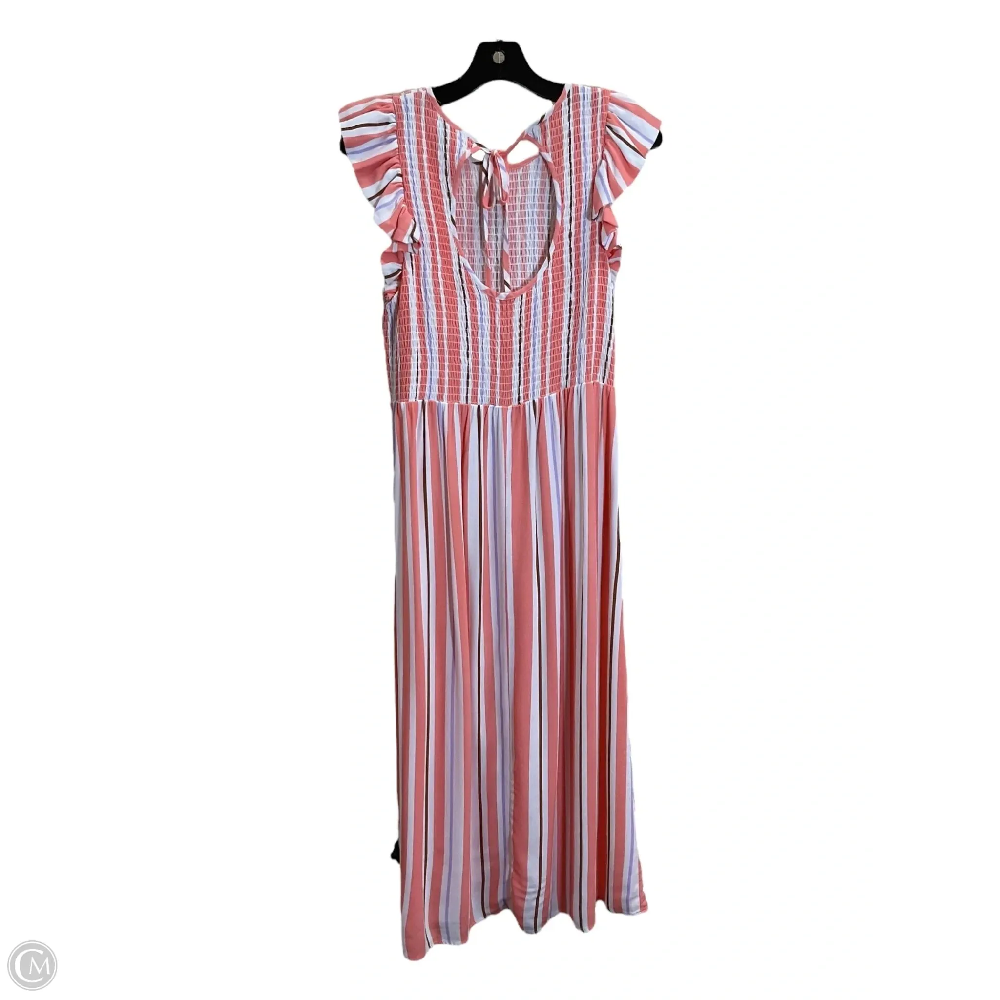 Dress Casual Midi By A New Day In Striped Pattern, Size: M