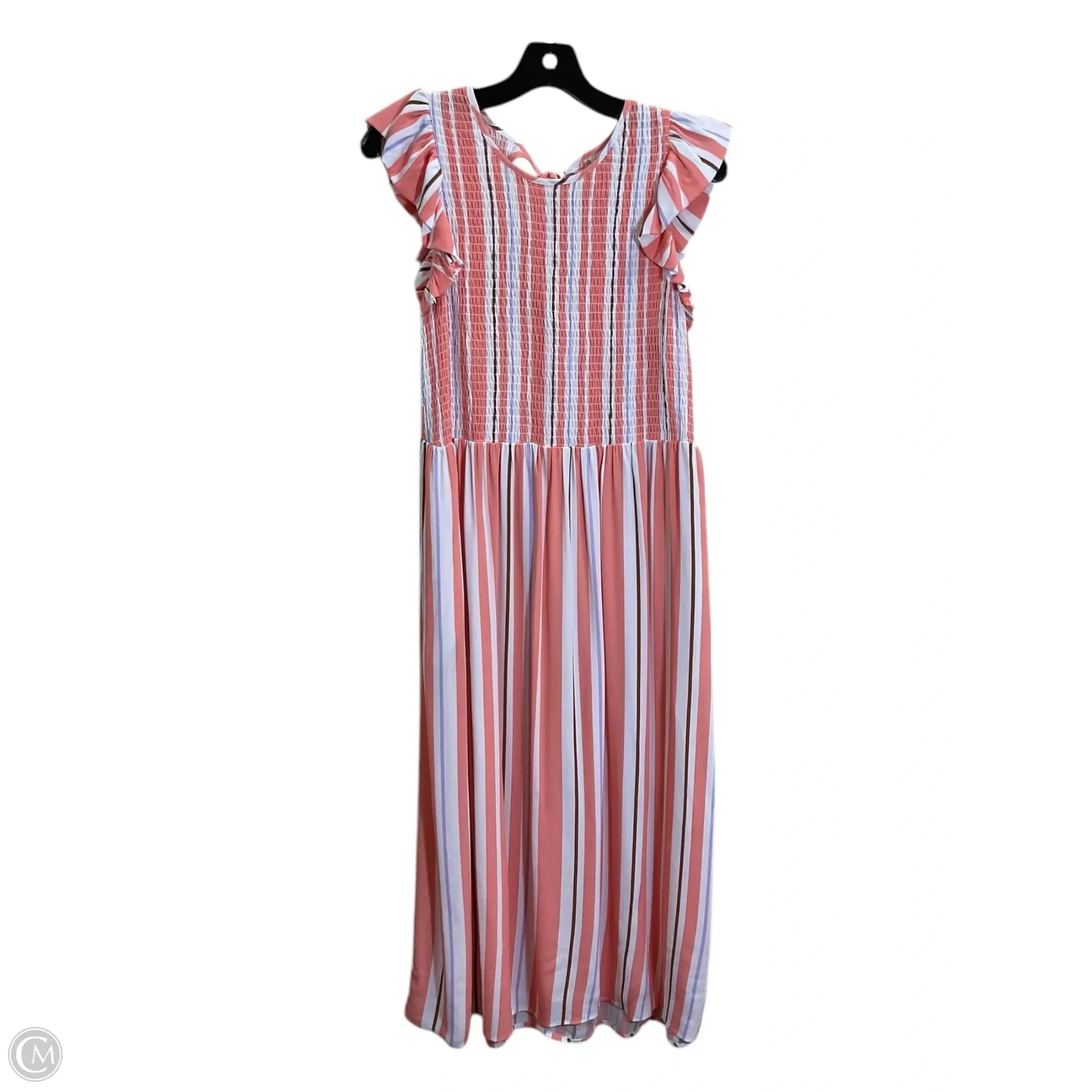 Dress Casual Midi By A New Day In Striped Pattern, Size: M