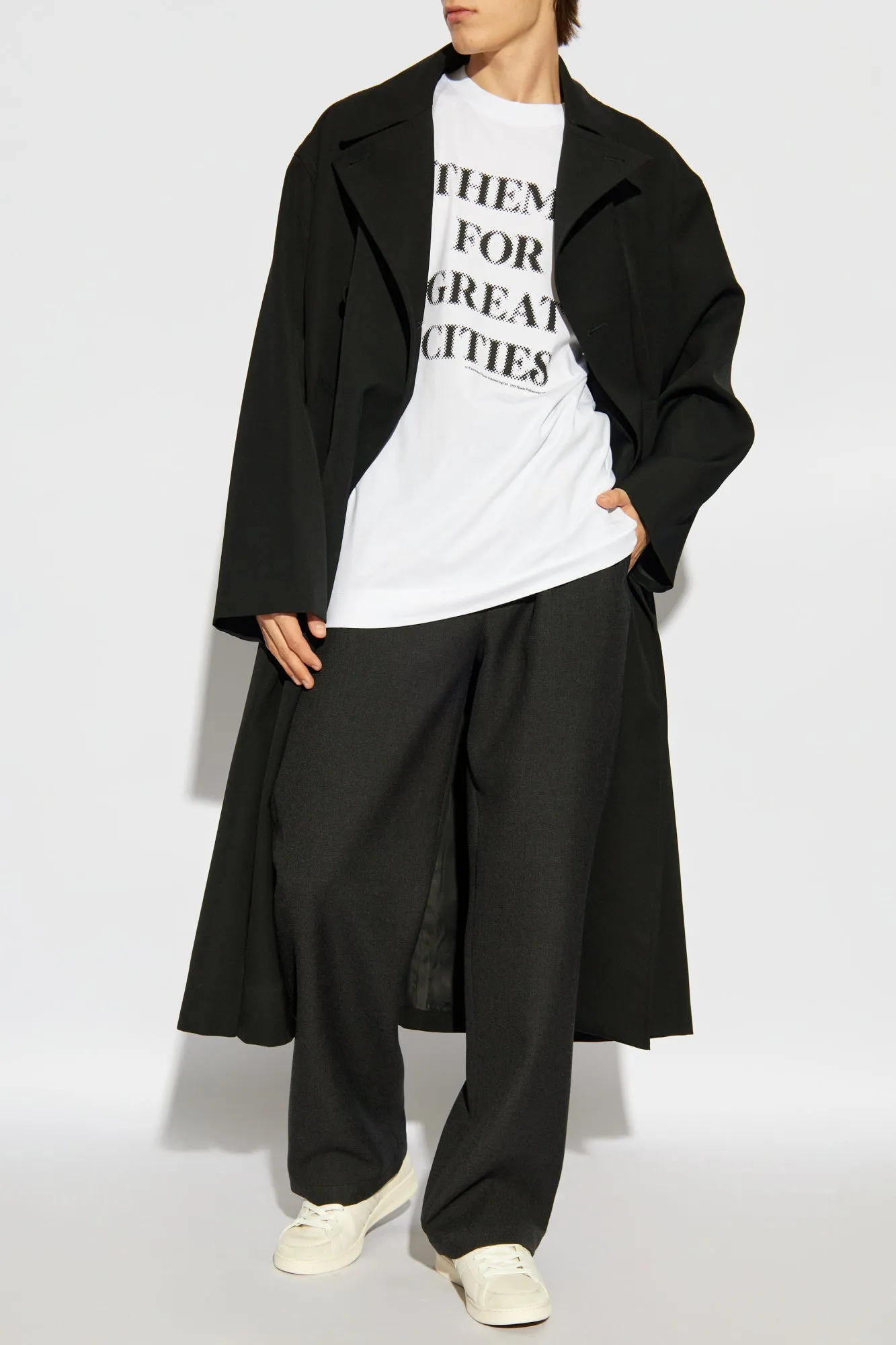 Dries Van Noten Woolen trousers with a belt in GREY - 50