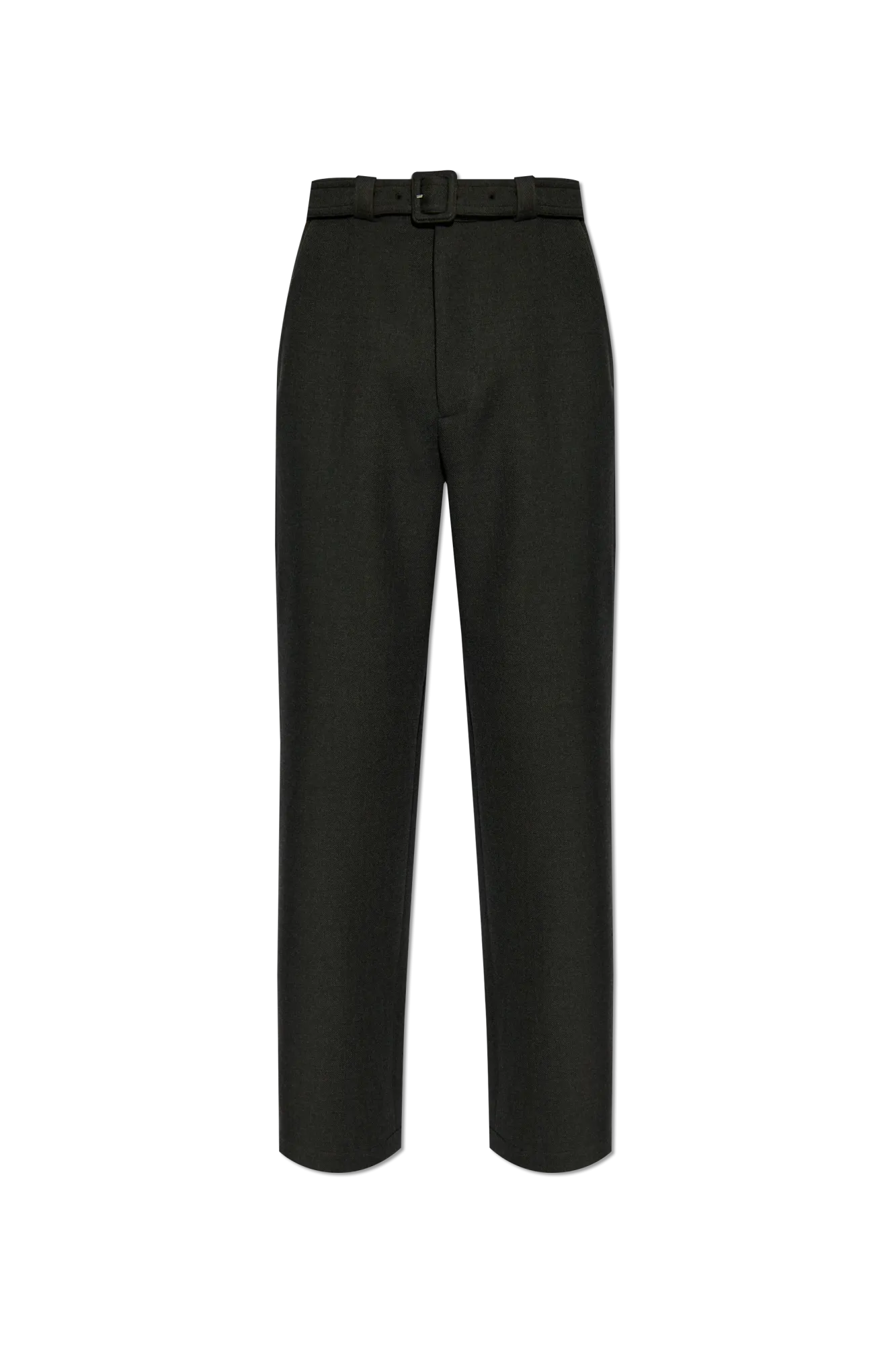 Dries Van Noten Woolen trousers with a belt in GREY - 50