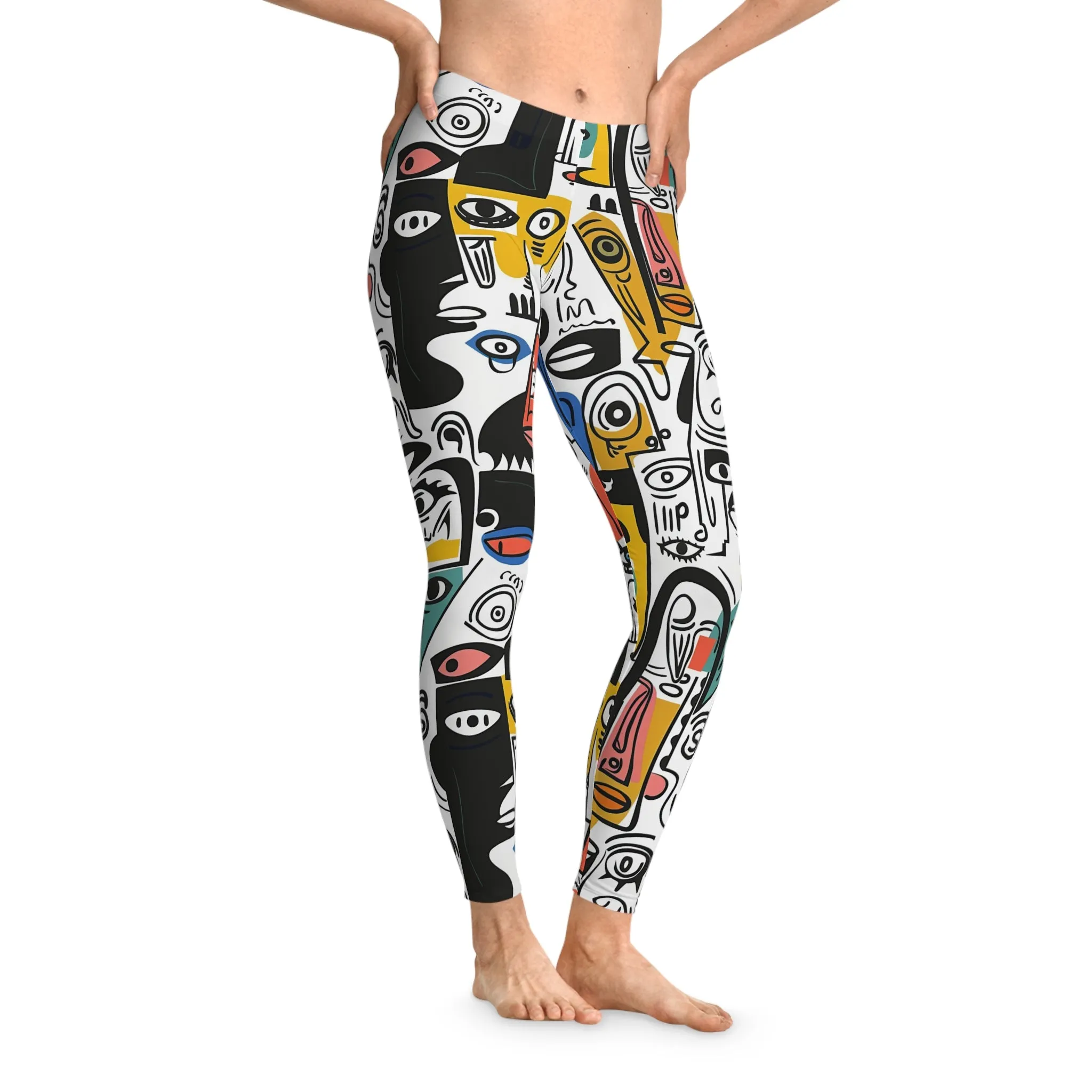 Eclectic Motion Stretchy Leggings for Active Wear & Relaxation