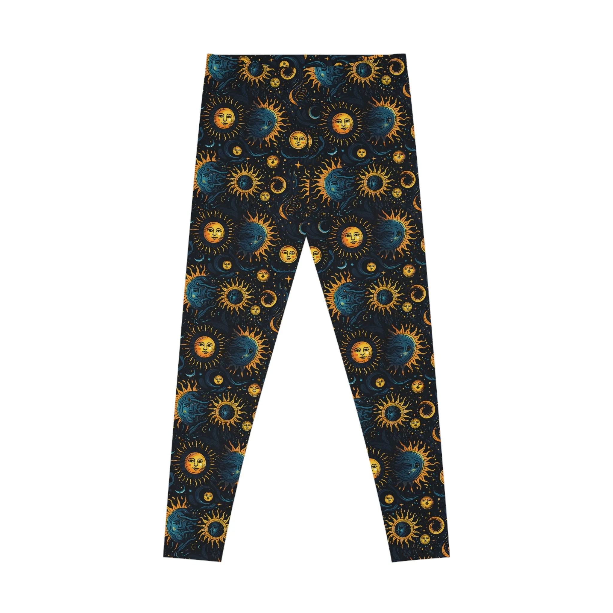 Eclipse Whispers Stretchy Leggings - Cosmic Yoga Pants for Freedom and Comfort