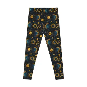 Eclipse Whispers Stretchy Leggings - Cosmic Yoga Pants for Freedom and Comfort