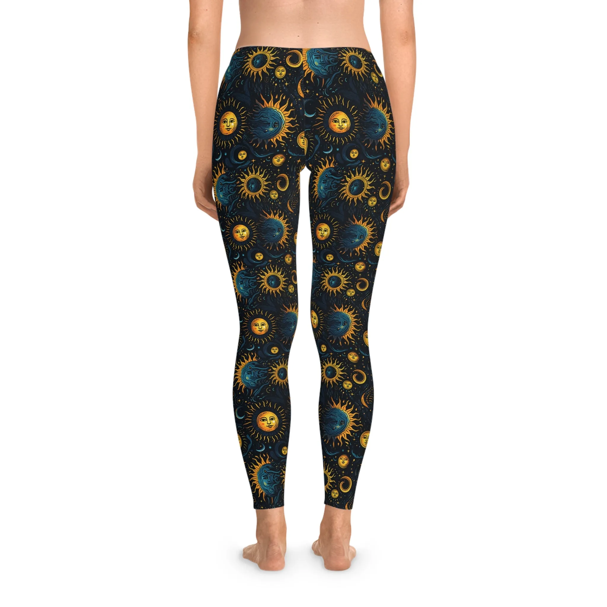 Eclipse Whispers Stretchy Leggings - Cosmic Yoga Pants for Freedom and Comfort