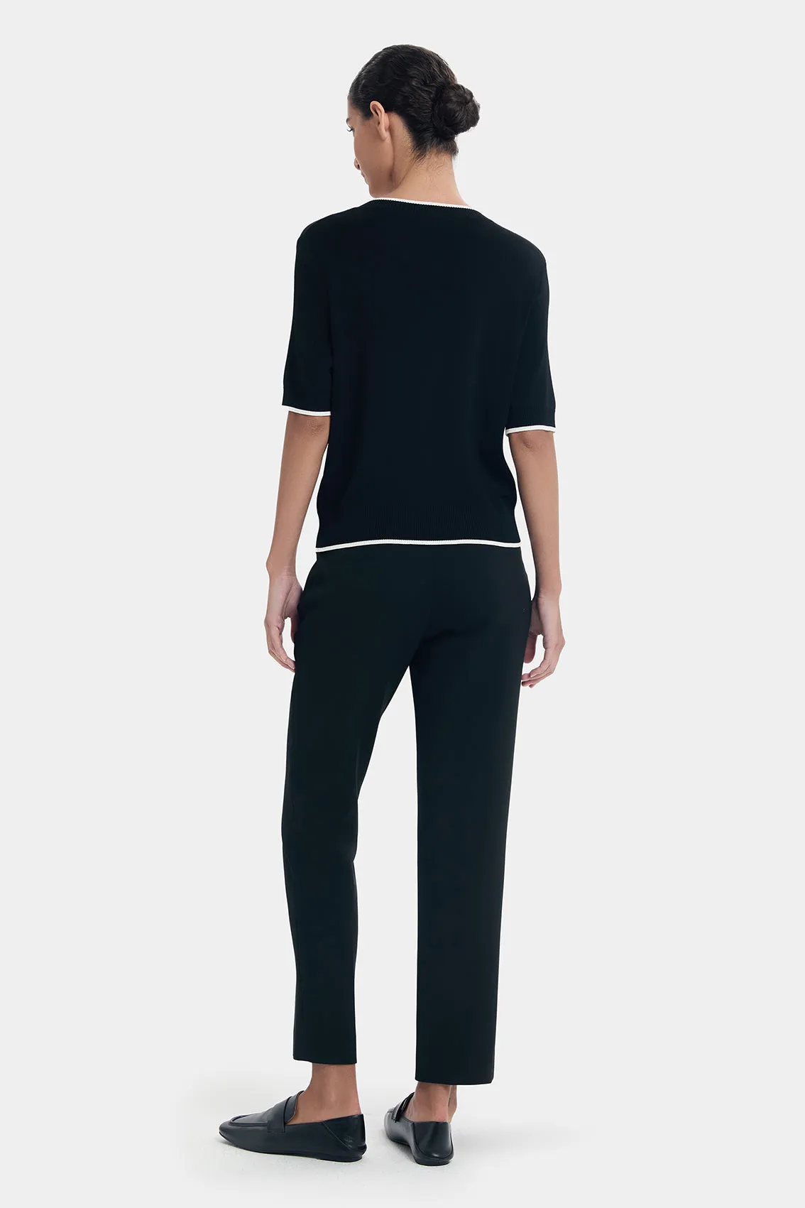 EFFORTLESSLY CIGARETTE BLACK TROUSERS