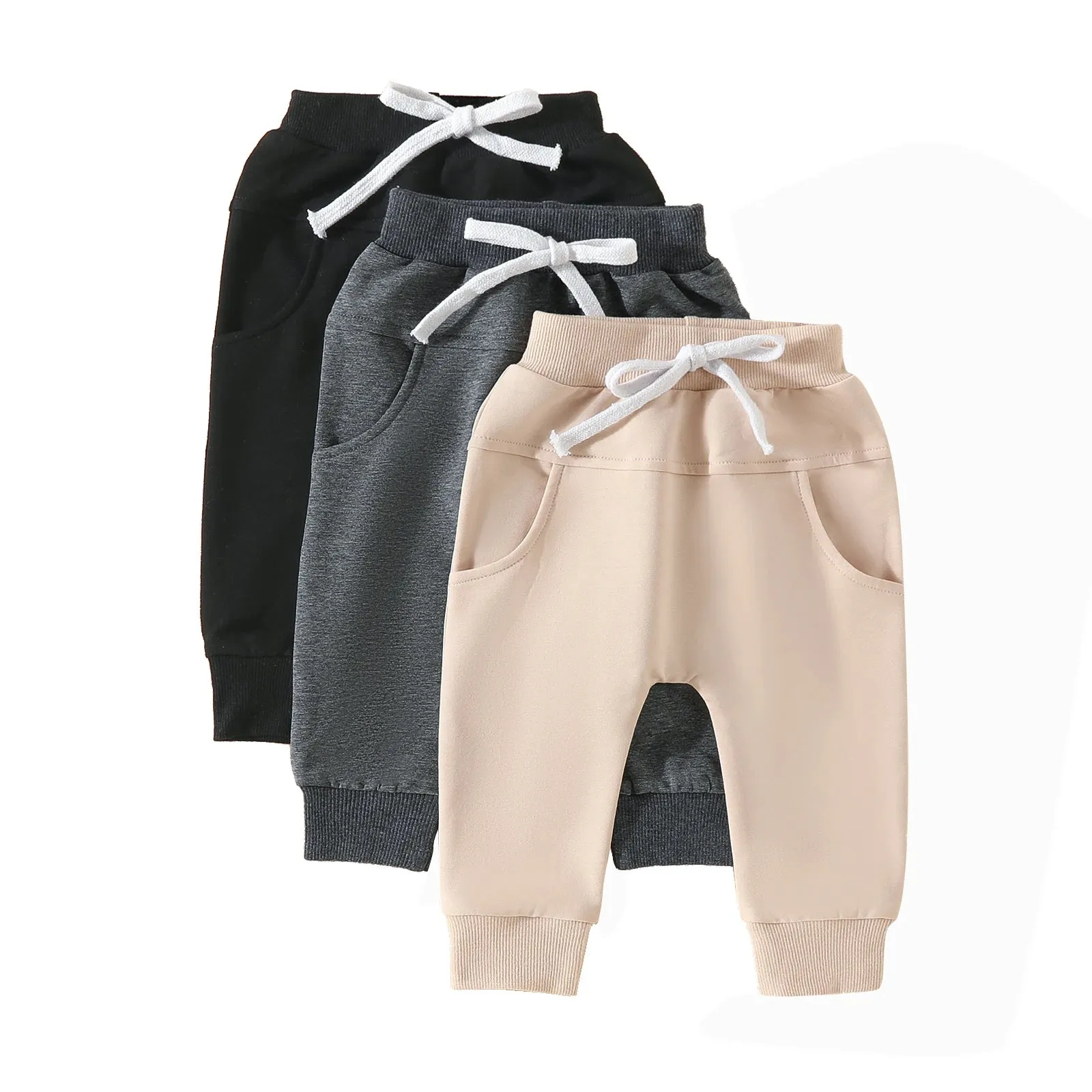 Elastic Waist Track Pants (3pcs)