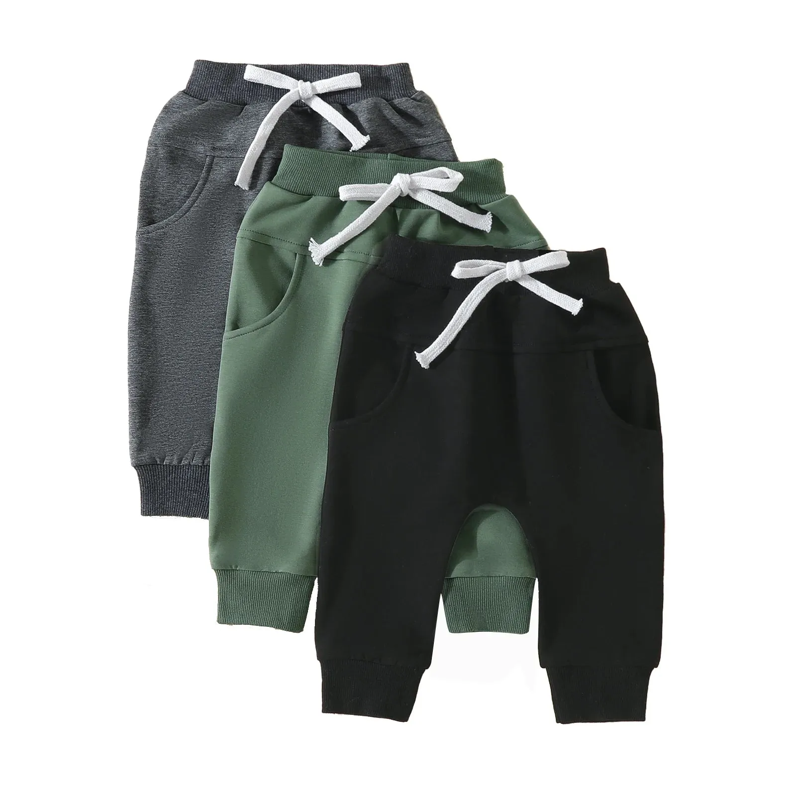 Elastic Waist Track Pants (3pcs)