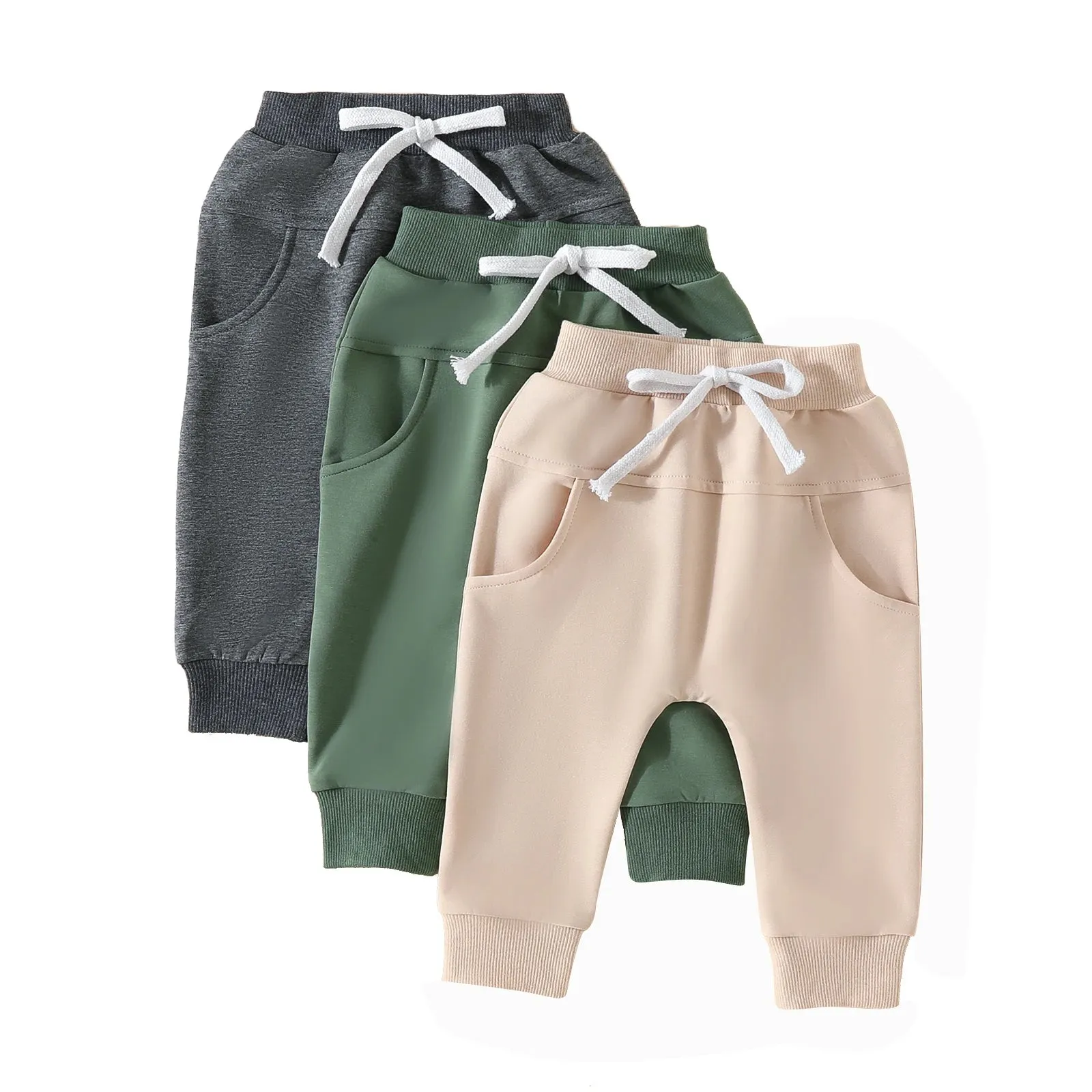 Elastic Waist Track Pants (3pcs)