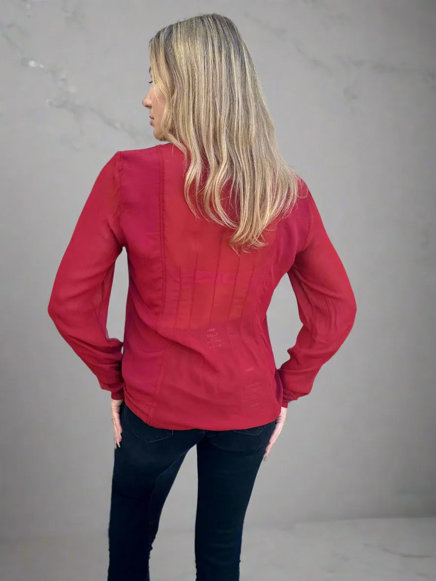 European Culture Long Sleeve Blouse