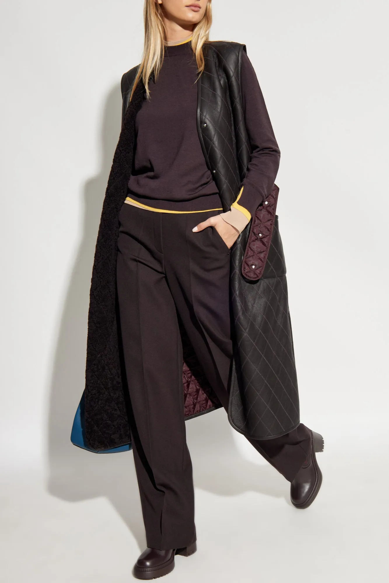 Fendi Wool trousers with crease in PURPLE - 42