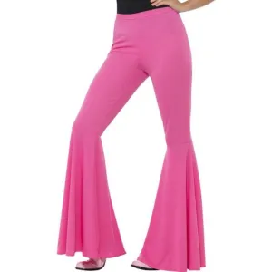 Flared Trousers, Ladies- Pink