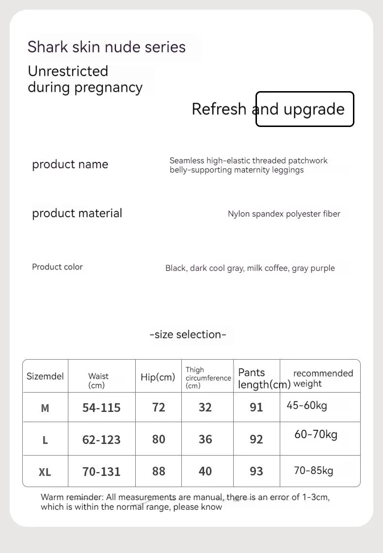 Fleece-lined High-waist Belly Supporting Pants Casual Thick Autumn And Winter New Shark Maternity Pants