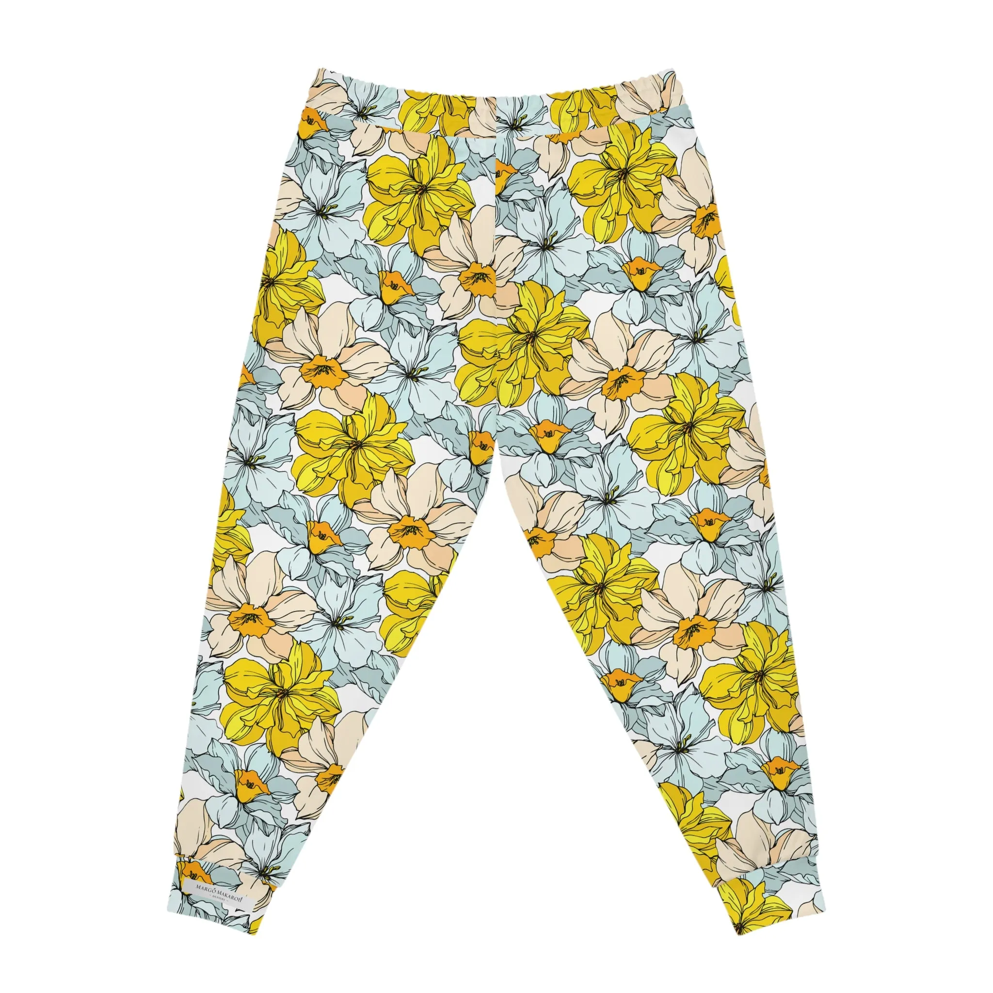 Floral Lightweight Athletic Joggers by Margo Makaroff - Perfect for Workouts and Relaxation with Personalization