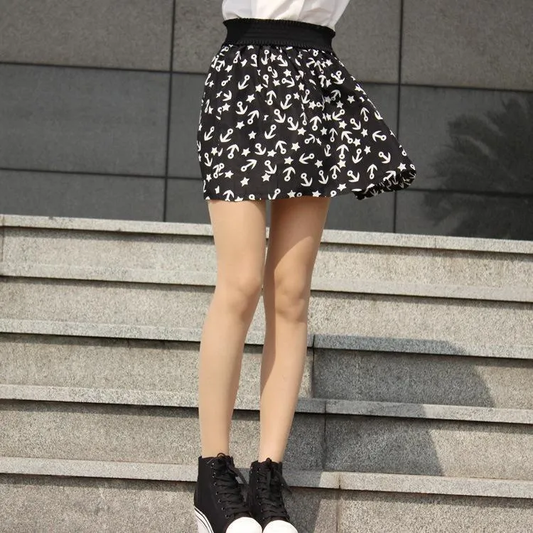 Floral Pleated Mini Skirt