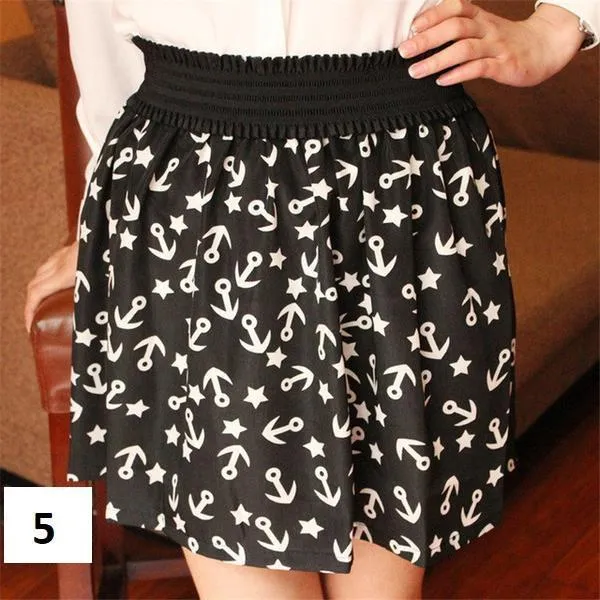 Floral Pleated Mini Skirt