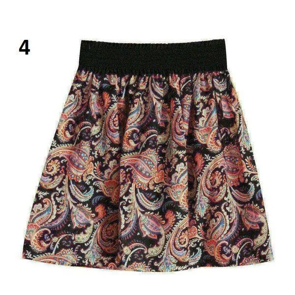 Floral Pleated Mini Skirt