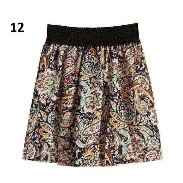 Floral Pleated Mini Skirt