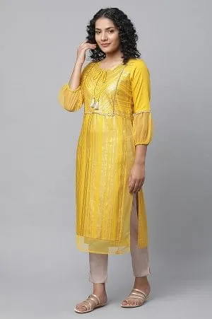 Gold Cuban Pants in Korean Satin