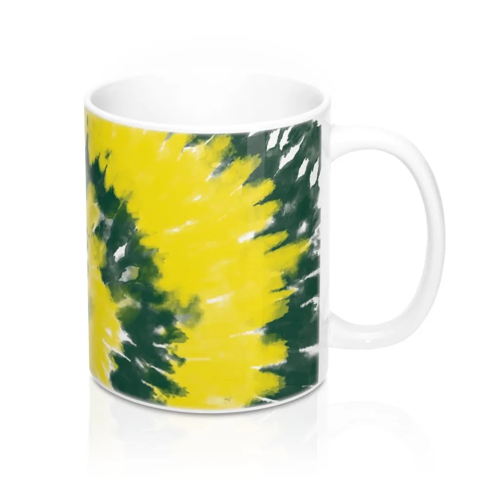 Green & Yellow Tie Dye Coffee Mug