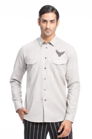 Grey Zipper Shirt