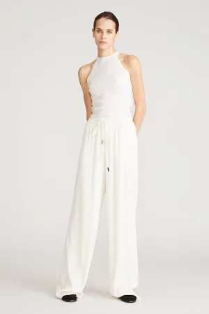 Halston - Fawn Crepeon Wide Pant - White