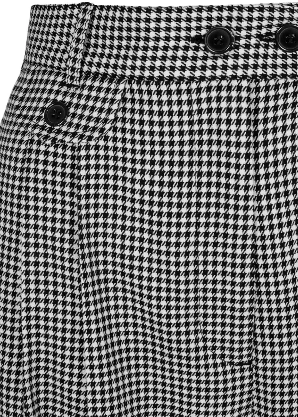 Hell Bunny Teddy Houndstooth 40's Trousers Grey