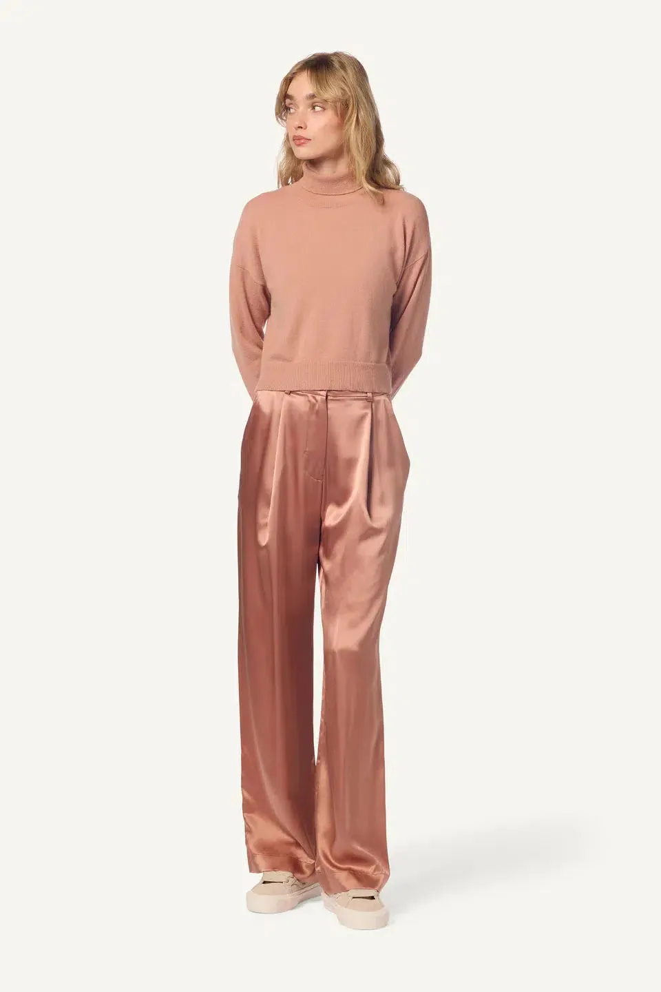 High Rise Pleated Pant