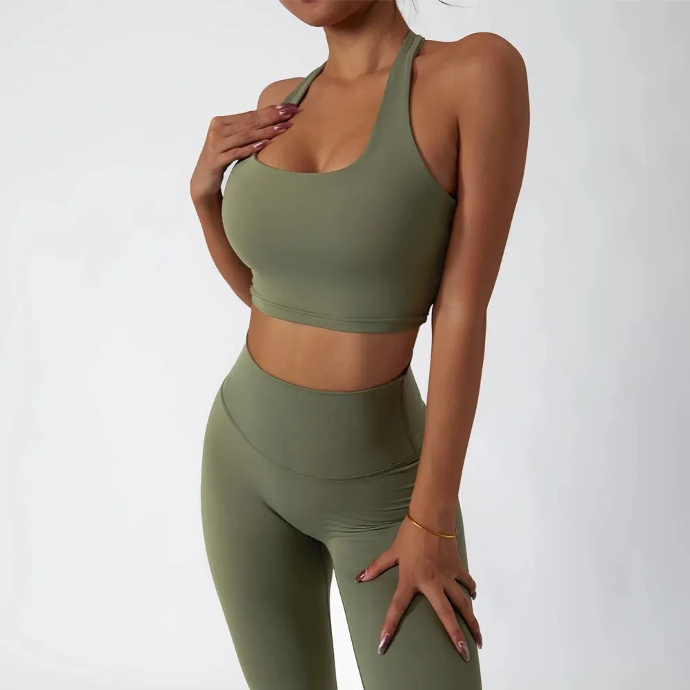 High Waist Halter 2 Piece Set
