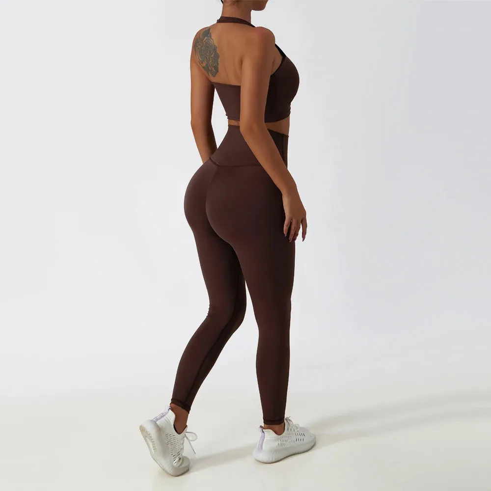 High Waist Halter 2 Piece Set