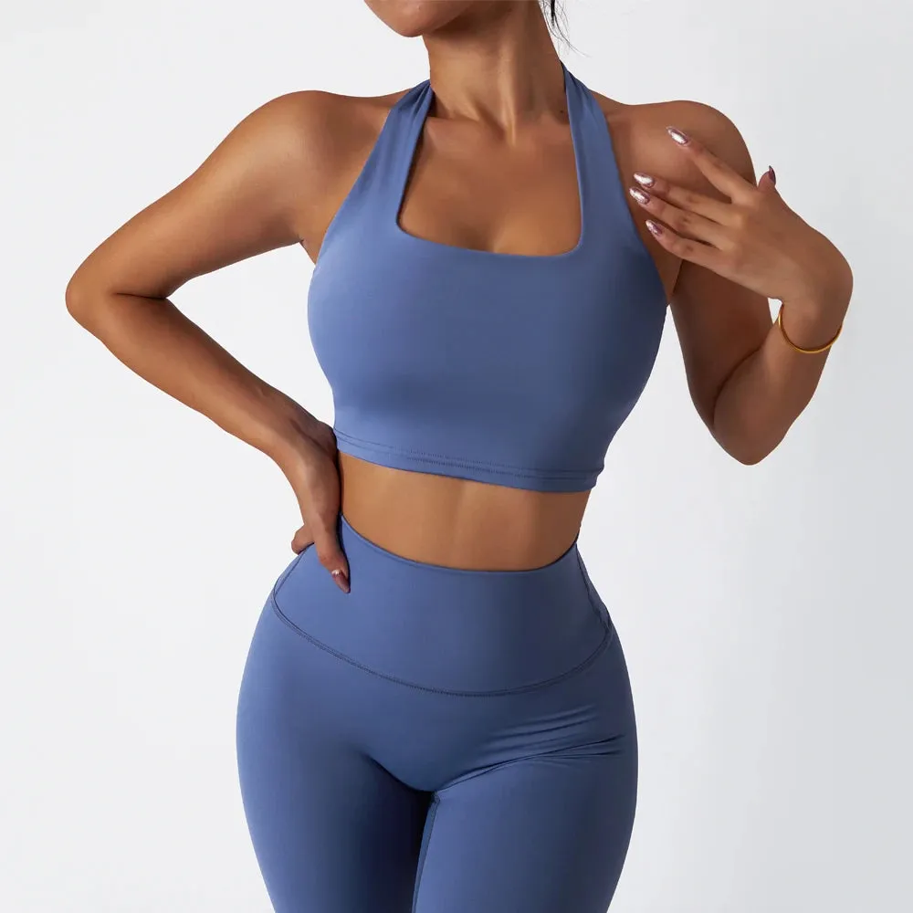 High Waist Halter 2 Piece Set
