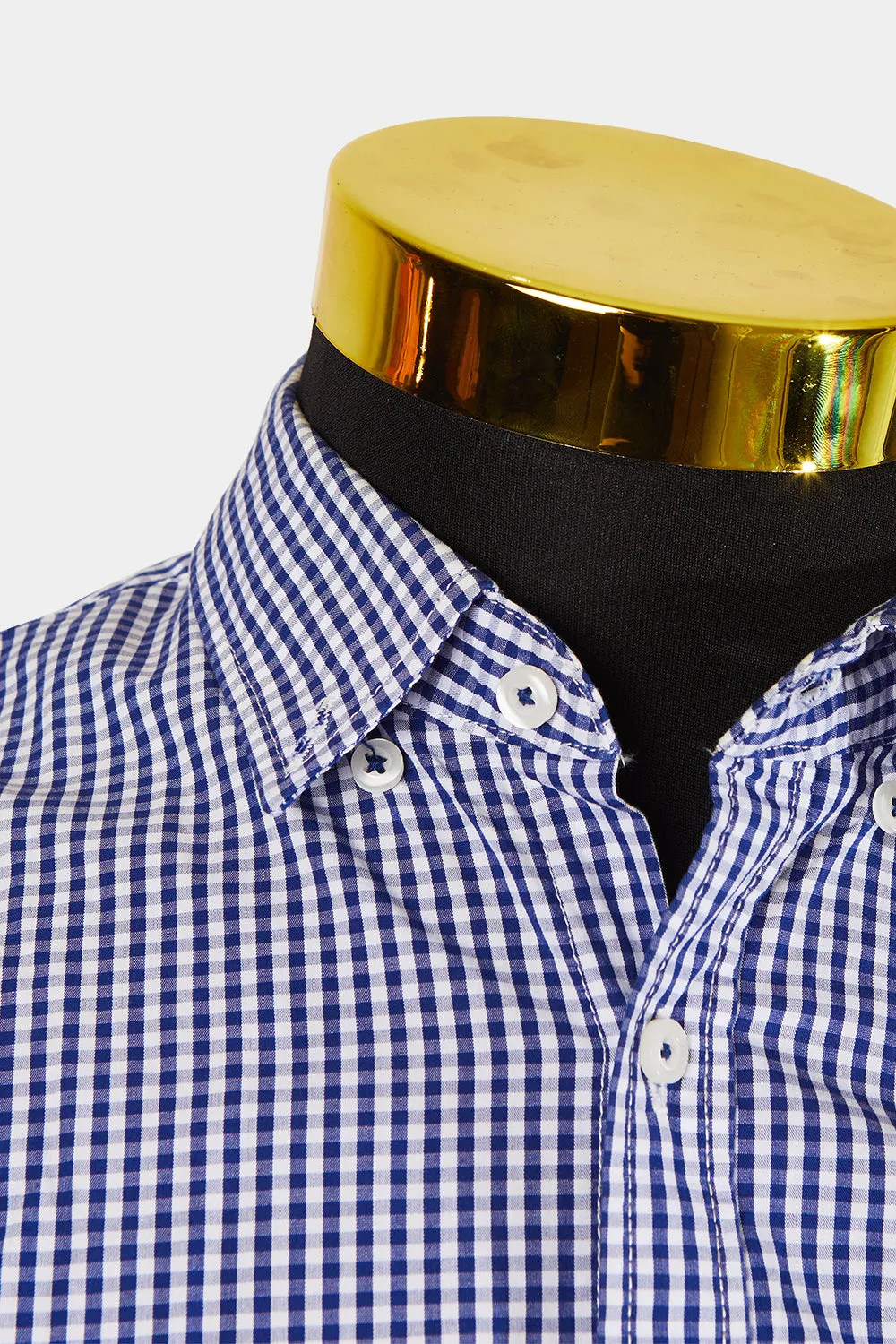 INDUSTRIE Blue Check Button Down Shirt
