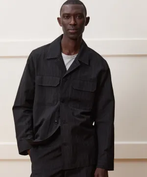 Italian Wool Linen Two-Pocket Overshirt