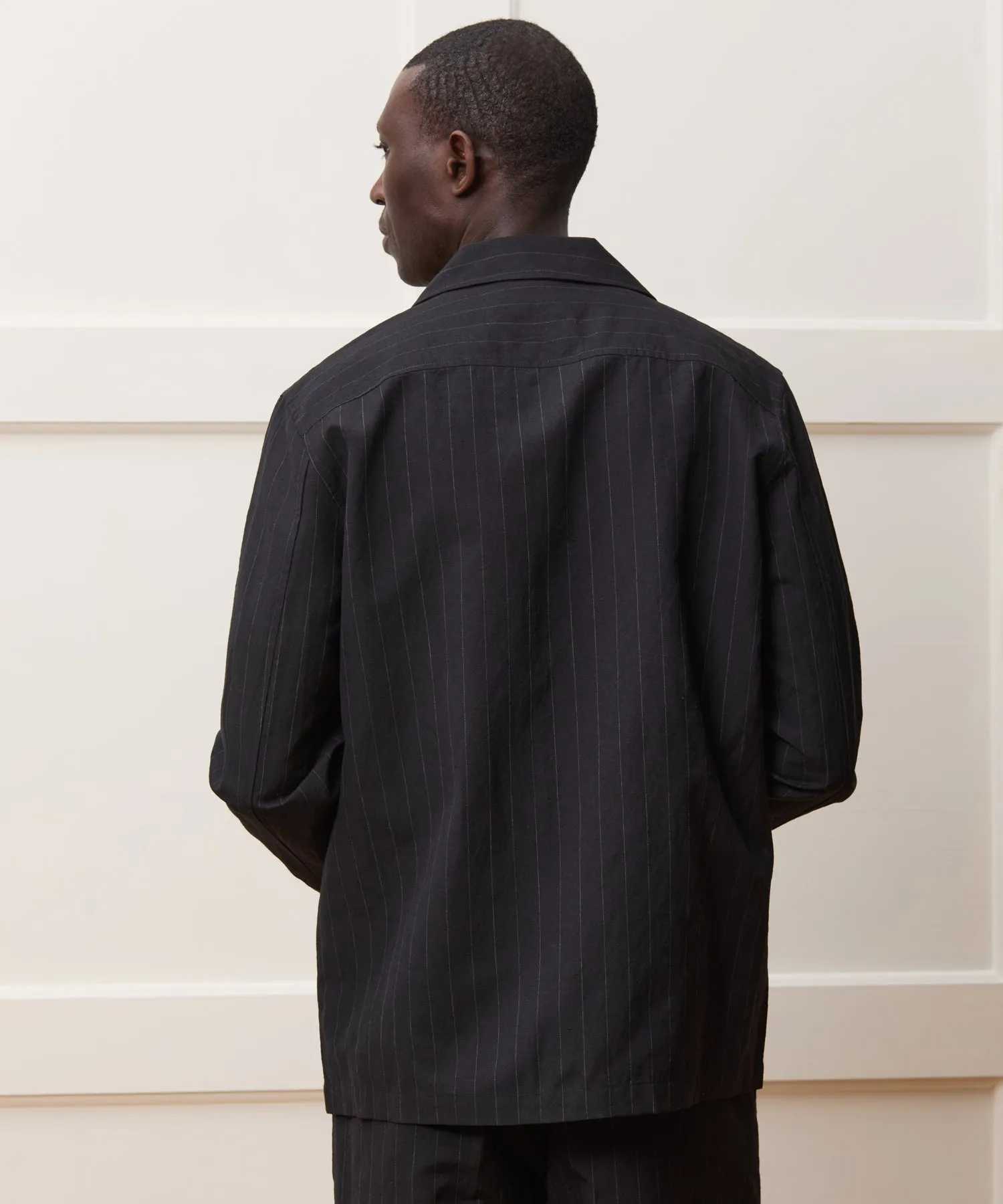 Italian Wool Linen Two-Pocket Overshirt
